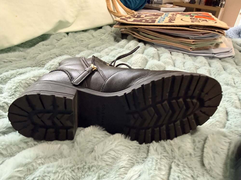 Cole Haan Camea Waterproof Leather Combat Boots - Picture 6 of 7